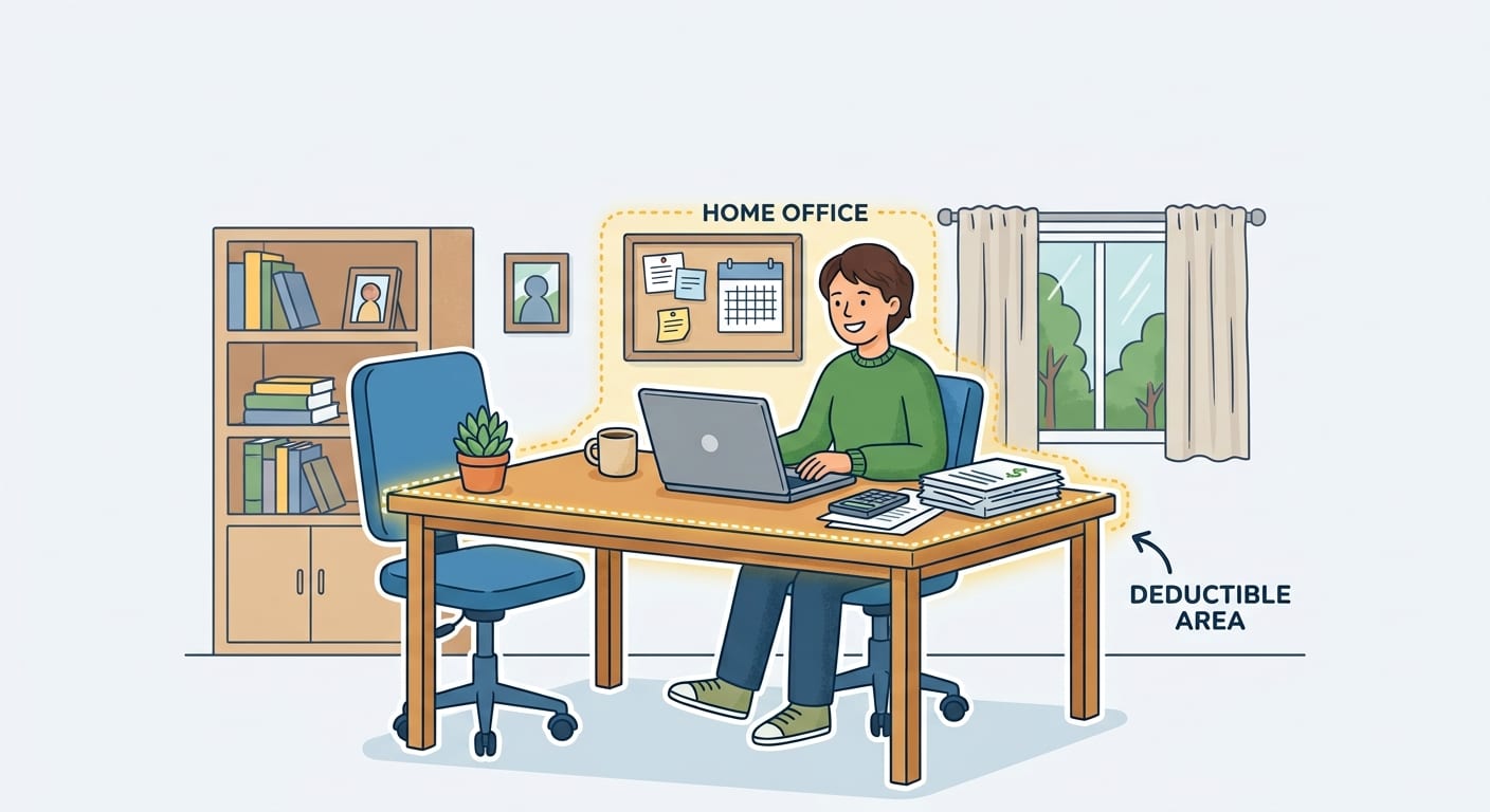 Featured image for the article "Home Office Deduction 2026: How to Legally Write Off Your Apartment as a Business Expense"